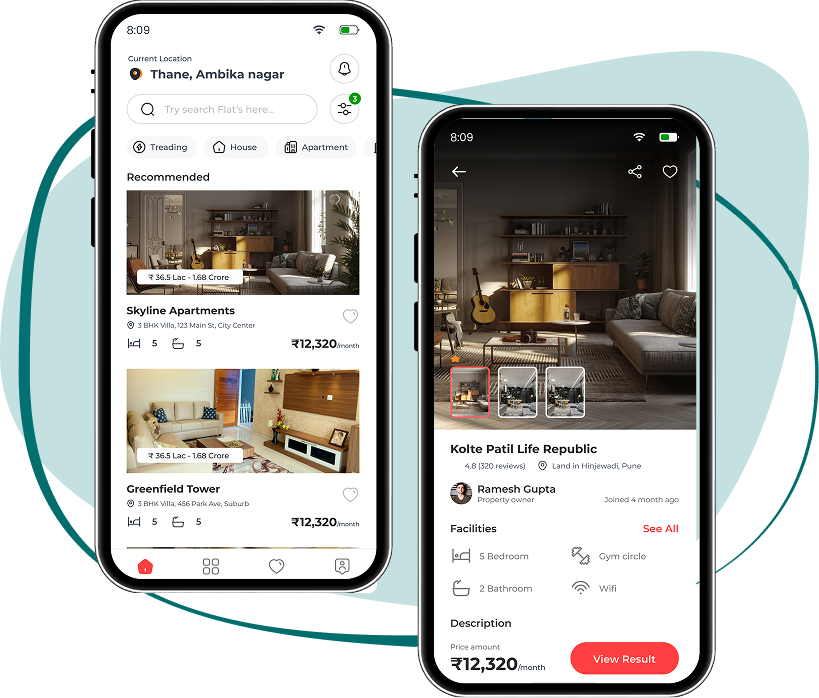 Anyproperty App Screens